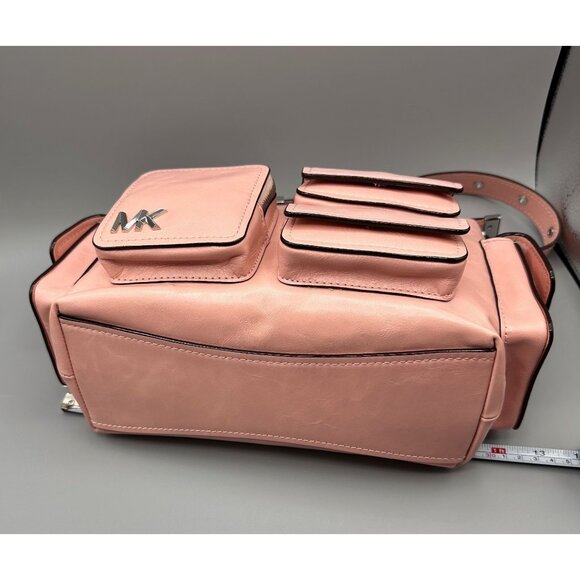 Michael Kors Dakota Medium Pocket Shoulder Crossbody Smokey Rose Leather NWT - Picture 14 of 16